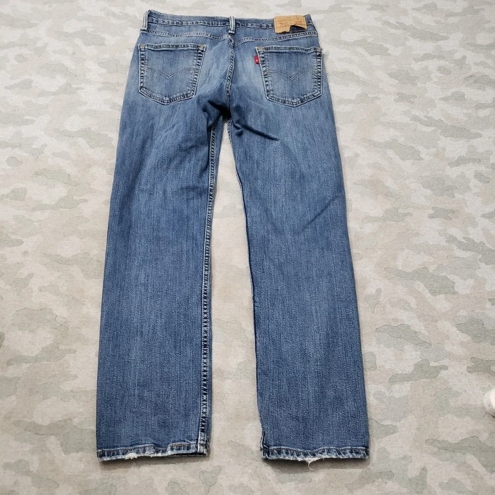 Levi's 514 Jeans Mens 32x30 Blue Straight Leg Pockets Denim Medium Wash